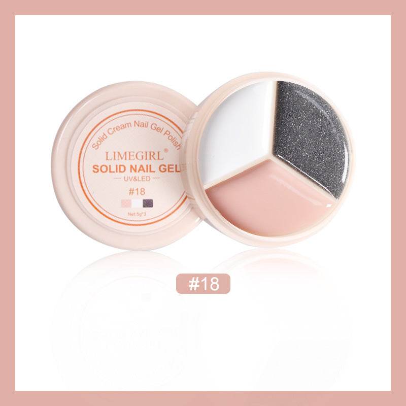 Cream Nail Polish Eye Shadow Bag - Mubimart