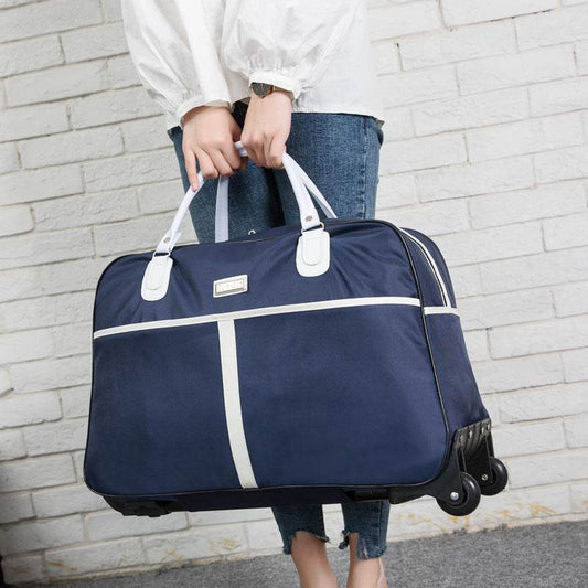 Large-Capacity Trolley Bag Portable Korean Short-Distance Travel Duffel Bag - Mubimart
