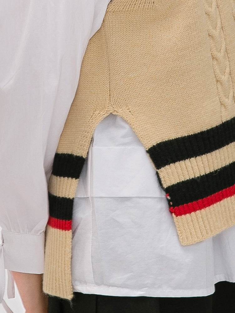 Vest sleeveless sweater - Mubimart