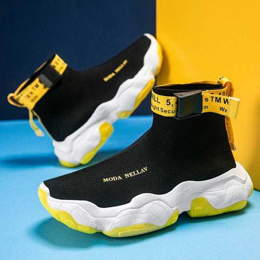 Socks Shoes Sports Shoes Casual Running High Top Shoes Men - Mubimart