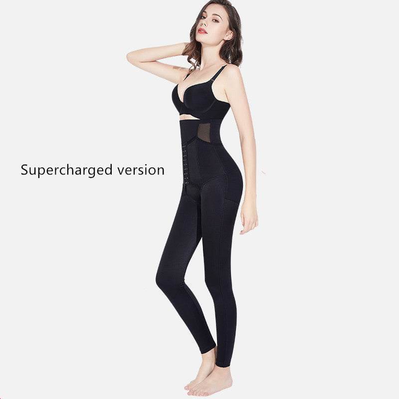 Slimming thigh high waist abdomen shaping pants - Mubimart