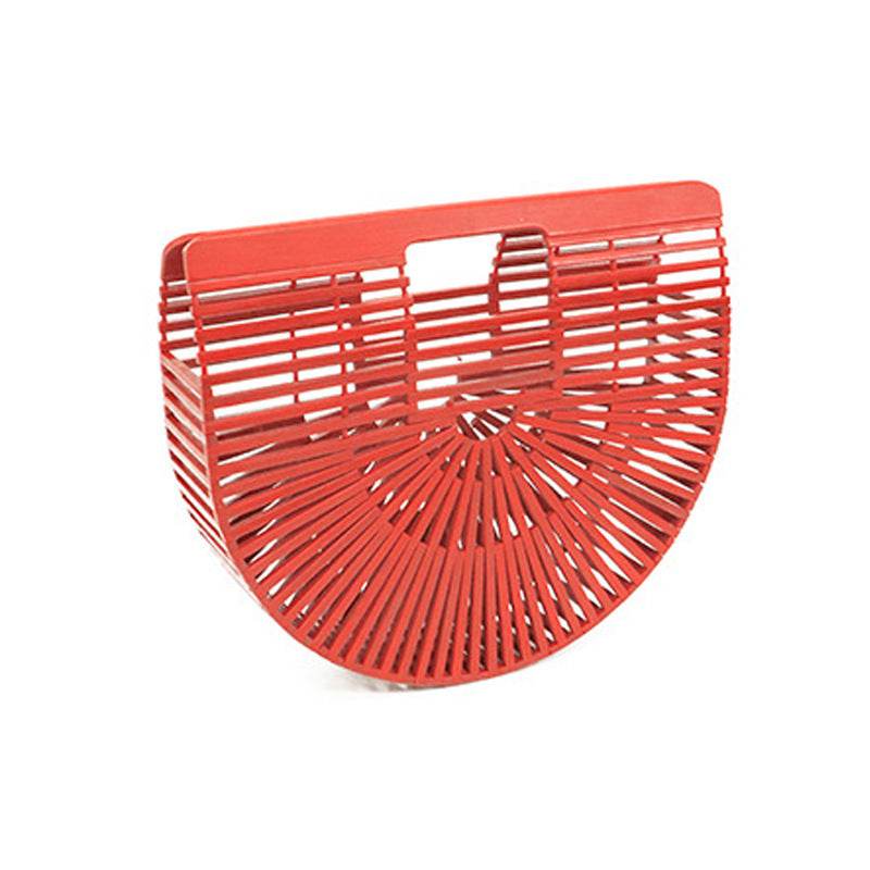 Bamboo Woven Bag Rattan Creative Beach Handbag Women - Mubimart