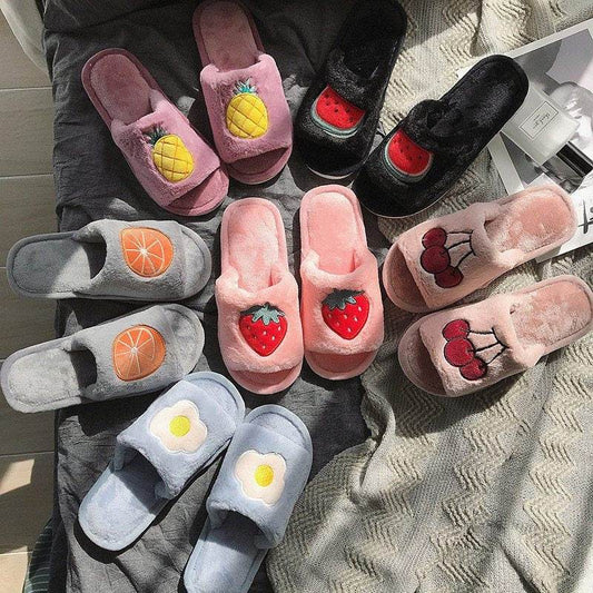 Fruit cotton slippers women - Mubimart