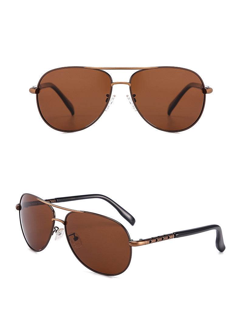 Retro metal polarized sunglasses - Mubimart