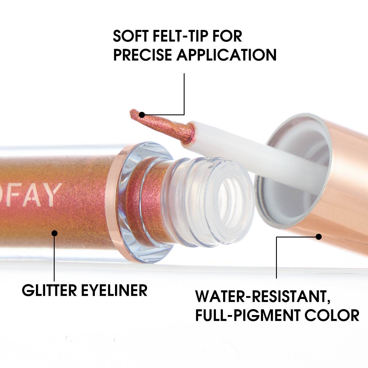 PHOFAY Liquid Glitter Eyeliner Set - Mubimart