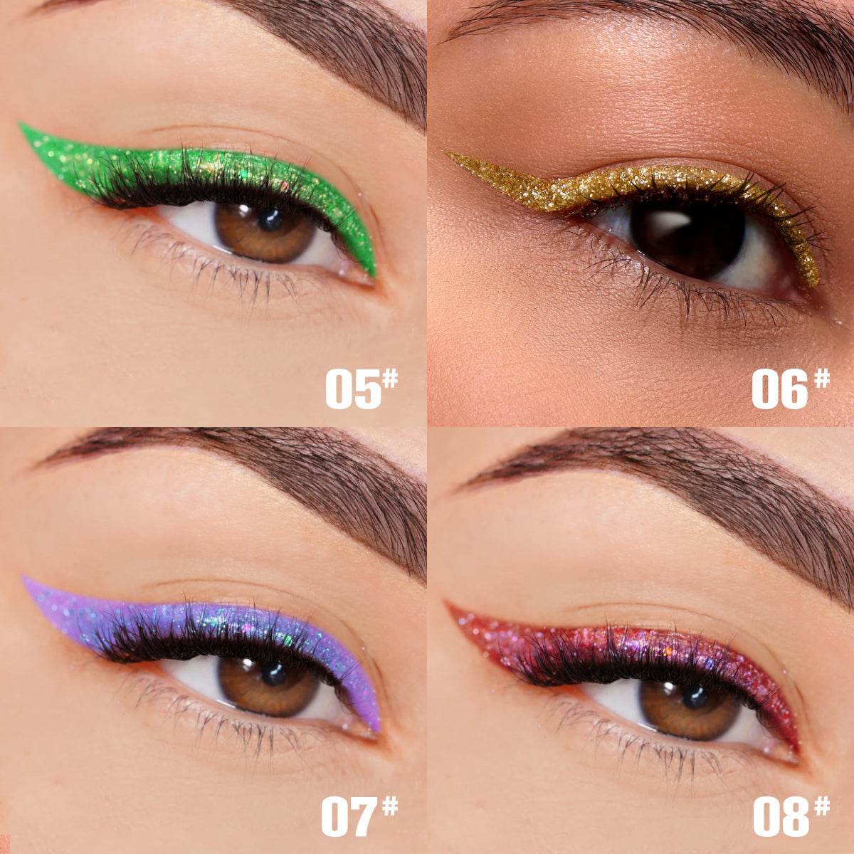 PHOFAY Liquid Glitter Eyeliner Set - Mubimart