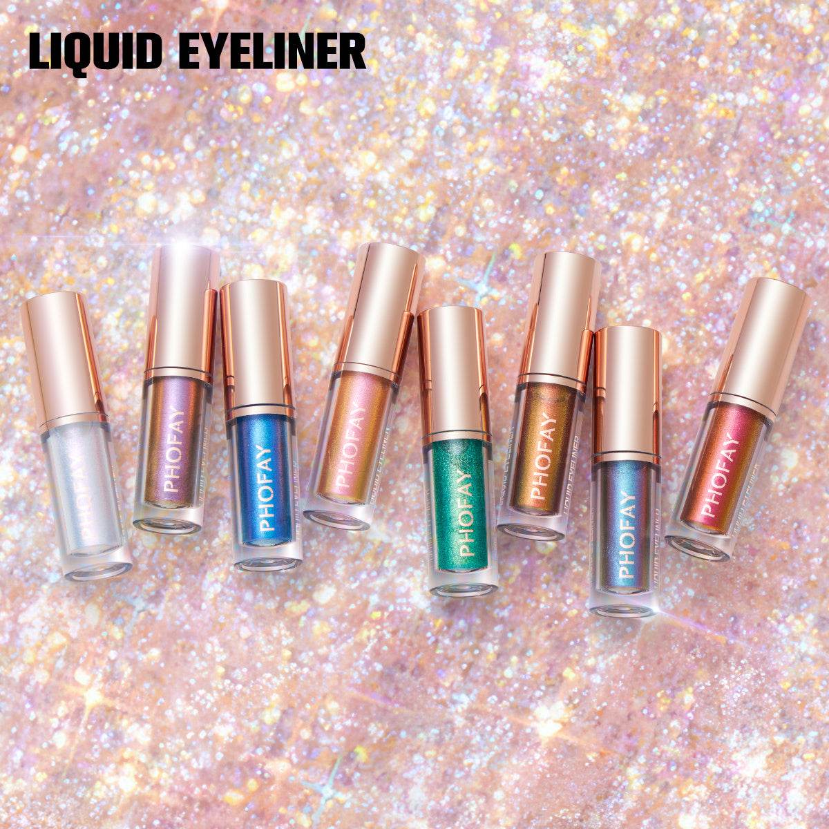 PHOFAY Liquid Glitter Eyeliner Set - Mubimart