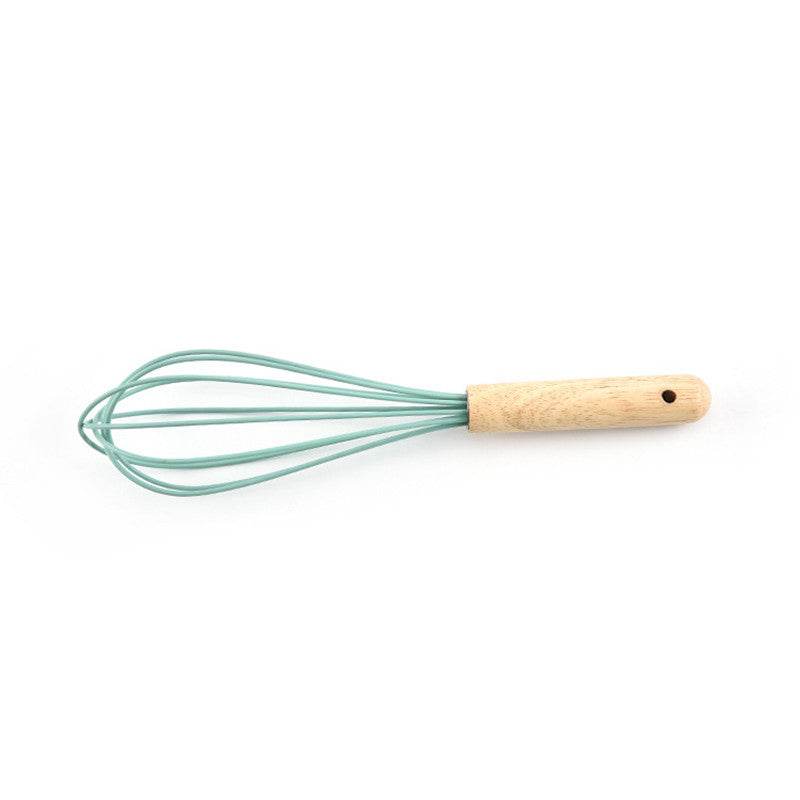 Silicone 11Pcs Kitchen Cooking Utensil Set Non-stick Spatula Heat Resistant Wooden Handle - Mubimart