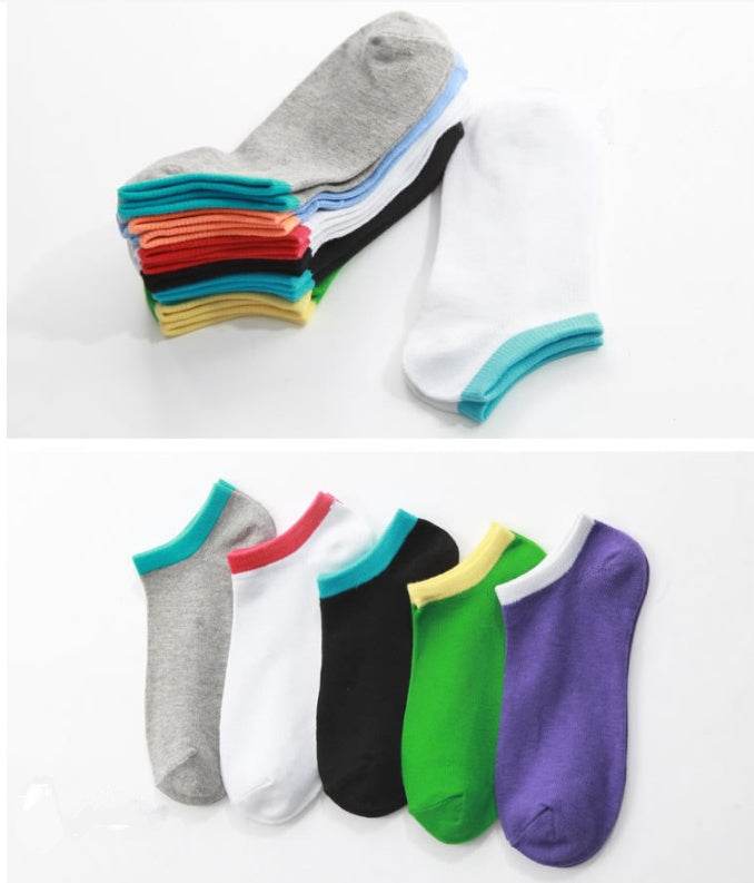 Men's Summer Invisible Shallow Mouth Socks Stunning Polyester Cotton Ankle Socks - Mubimart