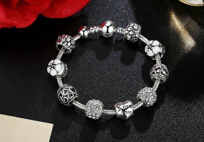 Silver Charm Bracelet - Mubimart