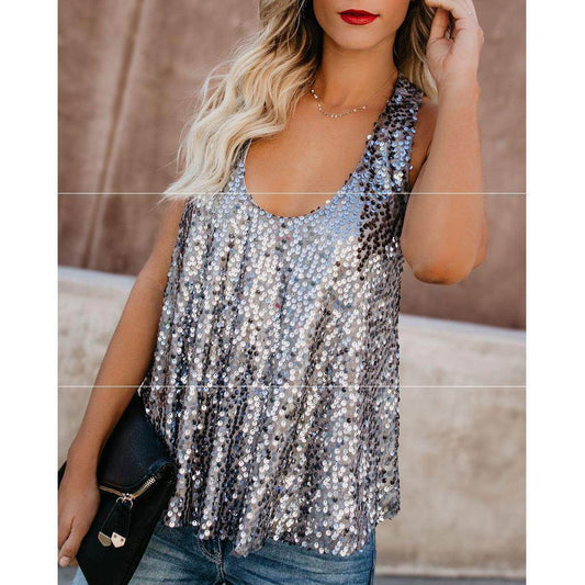 Women's Sequined Vest Camisole Vest Camisole Women - Mubimart