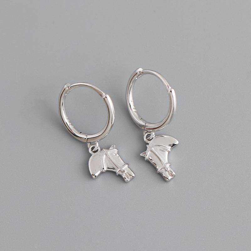 Women's glossy hoop earrings - Mubimart