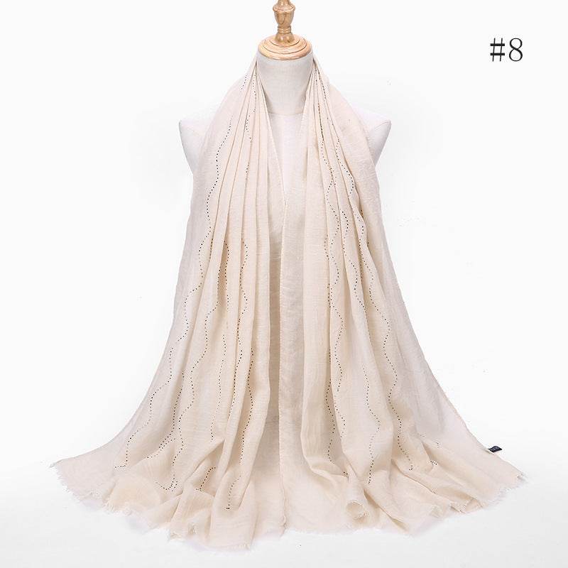 Solid color diamond and scarves - Mubimart