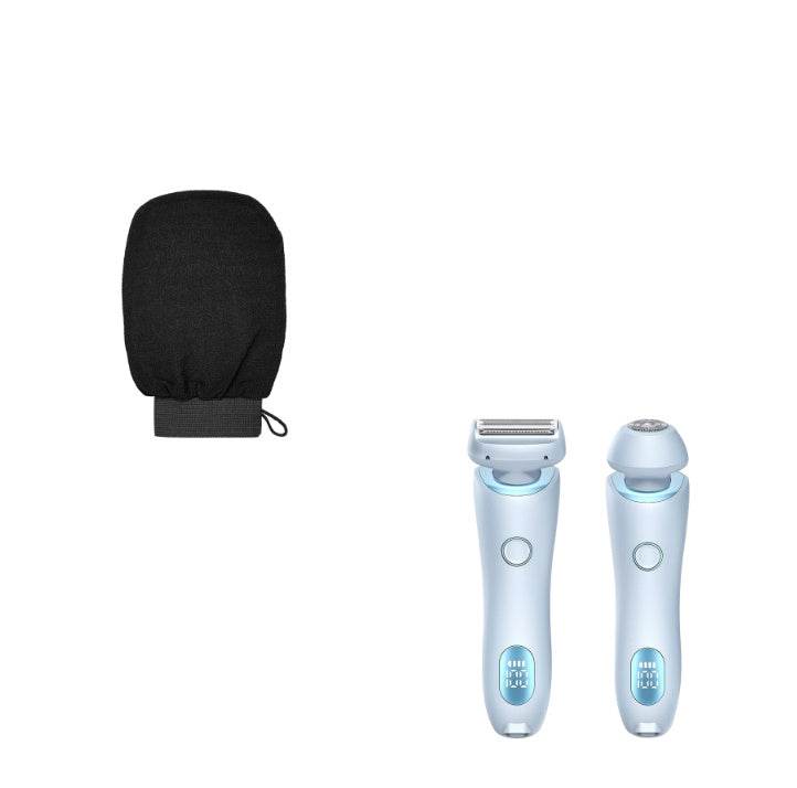 2 In 1 Hair Removal Epilator USB Rechargeable Trimmer Women Body Razor Face Leg Armpit Bikini Hand Pubic Shaver Hair Remover - Mubimart