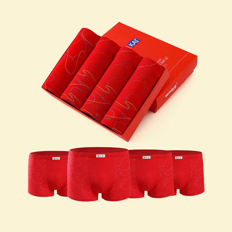 Men's boxer briefs 4pcs - Mubimart