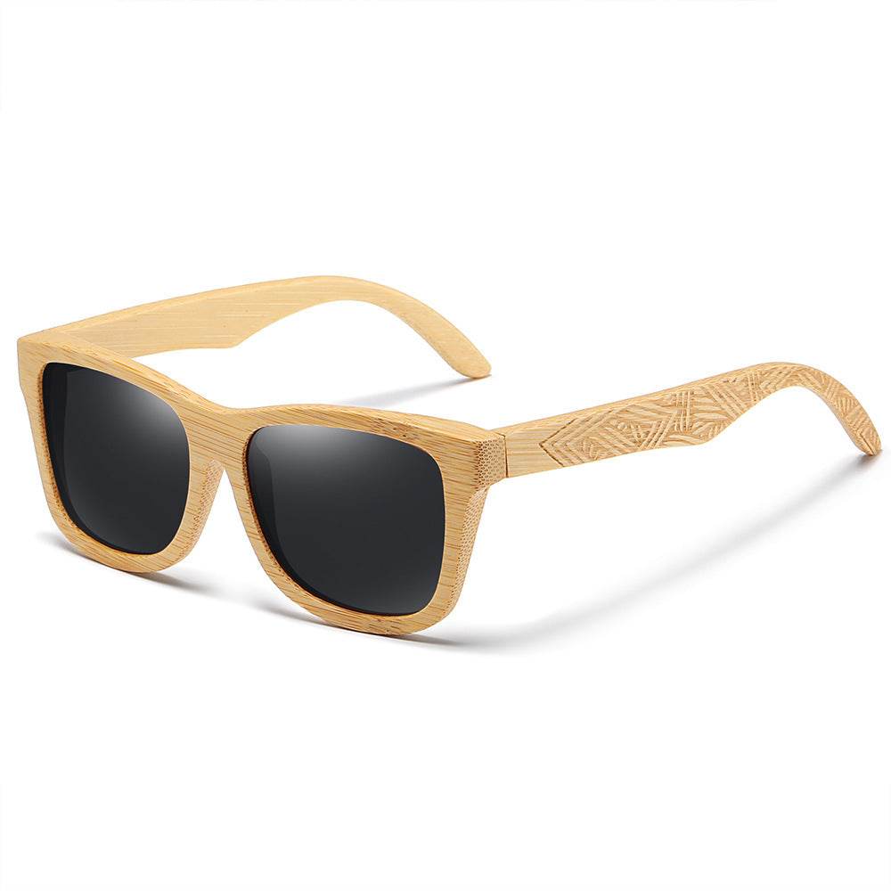 Polarized wooden sunglasses - Mubimart
