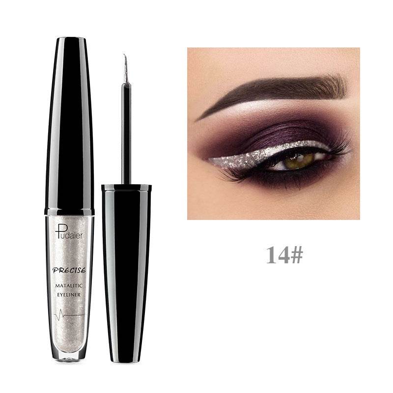 Pearlescent Liquid Eyeliner Pudaier Metal - Mubimart