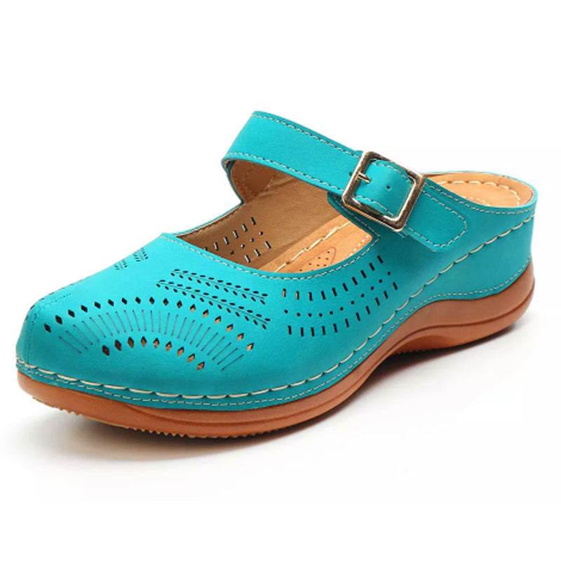 Vintage wedge heel slippers - Mubimart