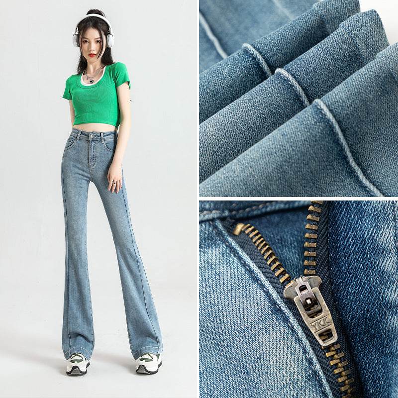 Fashionable High Waist Skinny Jeans For Women - Mubimart