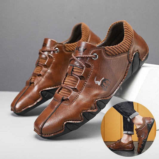 High Quality Men Sneakers Fashion Lace-up Flats Shoes - Mubimart