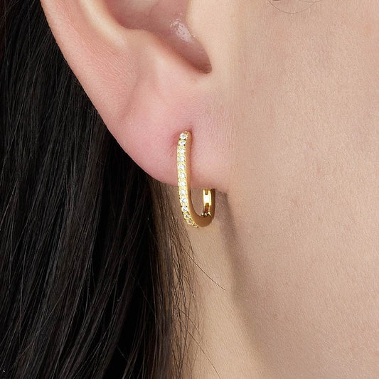 Melissa Oval Hoop Earrings - Mubimart