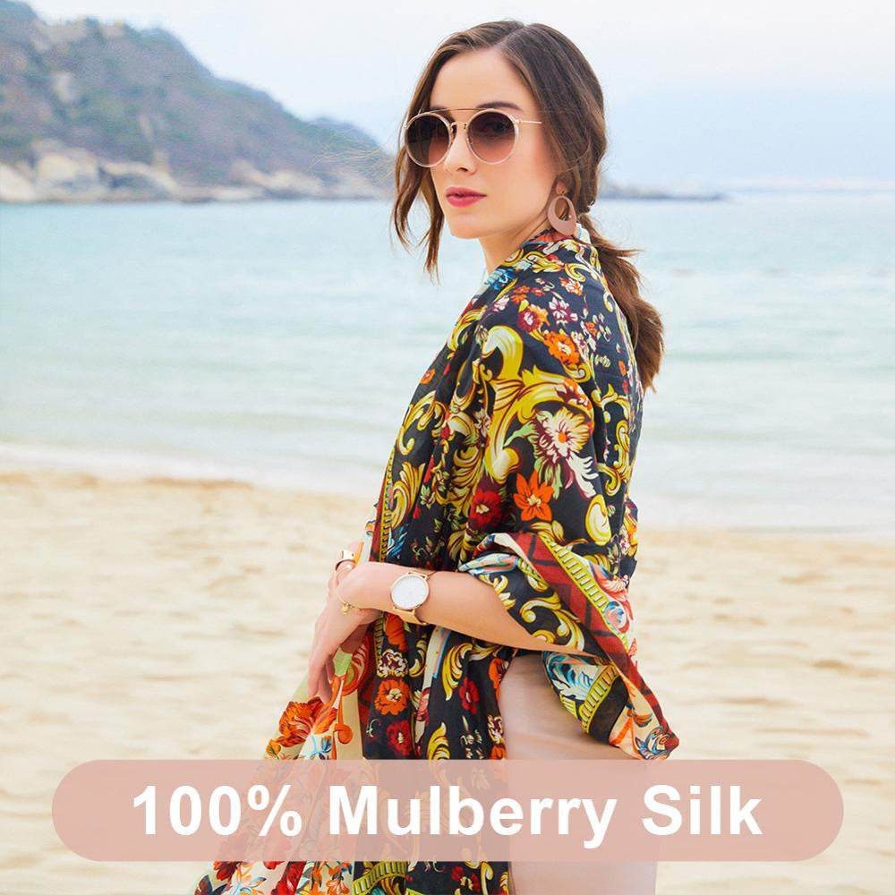 Sunscreen Shawl Ethnic Travel Oversized Shawl - Mubimart