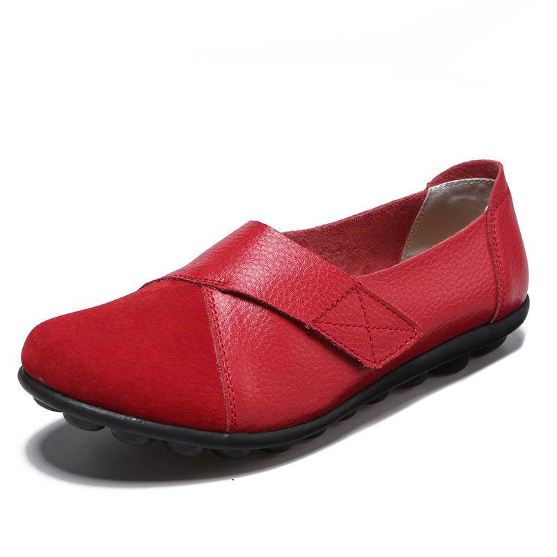 Women Loafers Patchwork Soft Sole Flat Shoes - Mubimart