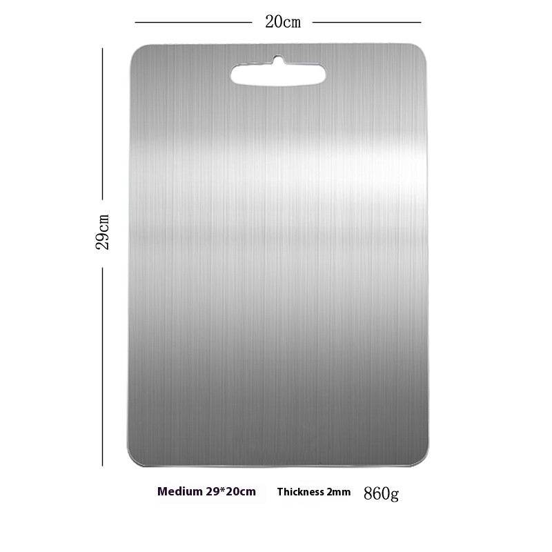 304 Stainless Steel Thickened Double-sided Fruit And Vegetable Cutting Board - Mubimart