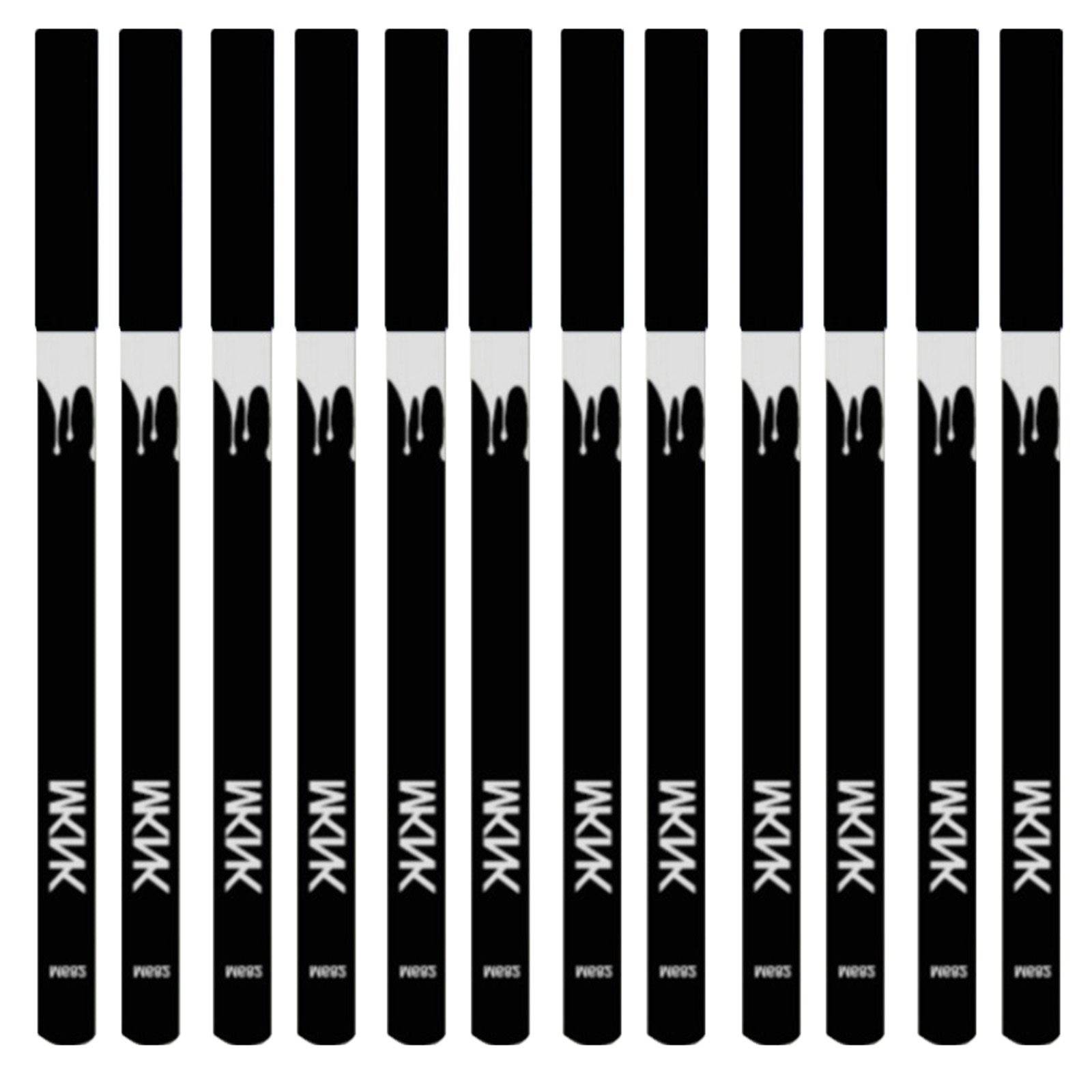 12 Piece White And Black Eyeliner Pencil Set For Eyebrows, Eyeshadow And Lips. Includes Sharpener. Waterproof , Long-lasting - Mubimart