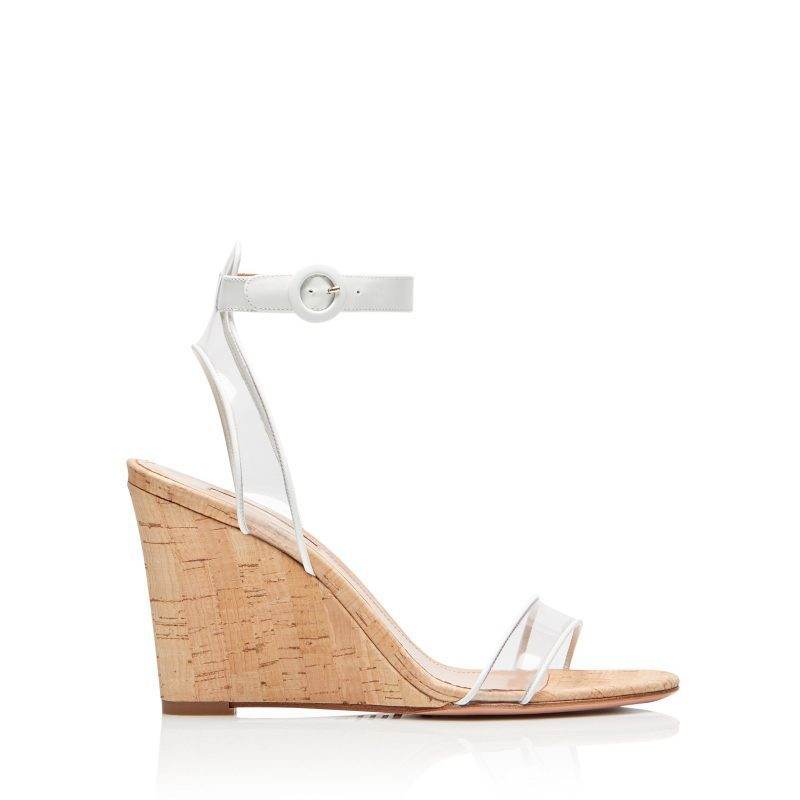 Fashion Sandals PVC Wood Grain Wedges Women Shoes - Mubimart