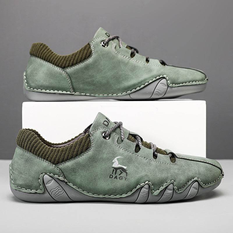 High Quality Men Sneakers Fashion Lace-up Flats Shoes - Mubimart