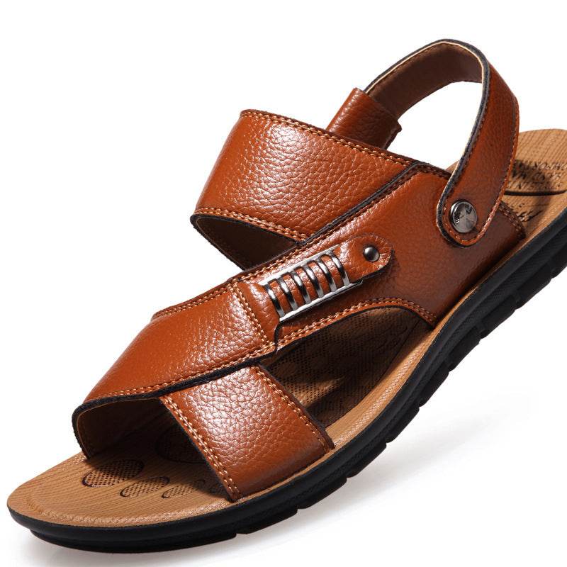 Summer Sandals Men's Leather Sandals And Slippers Casual And Breathable - Mubimart