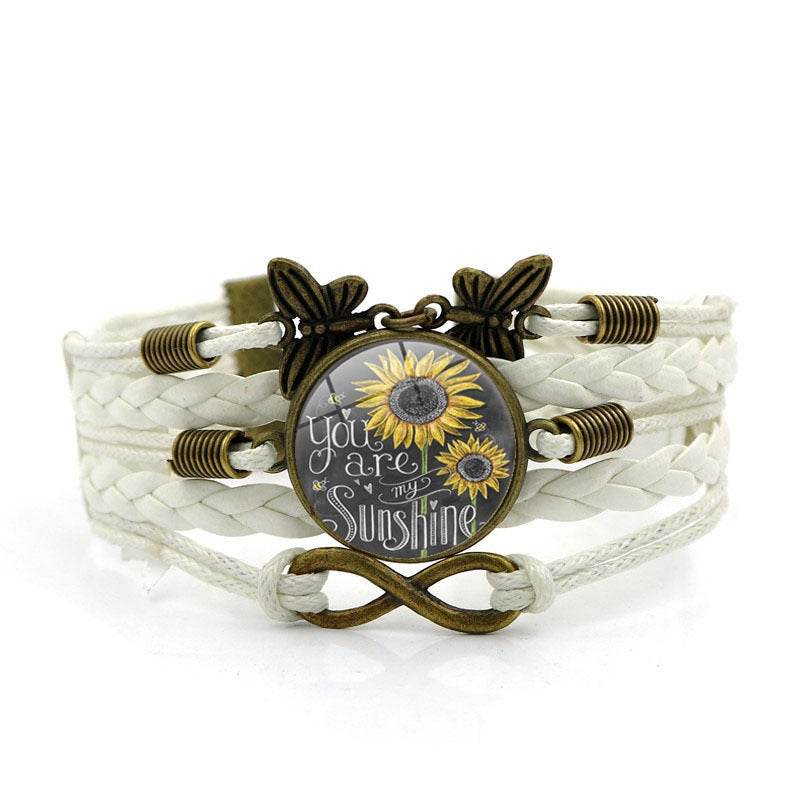 Gemstone Bracelet Vintage Butterfly Ornament - Mubimart