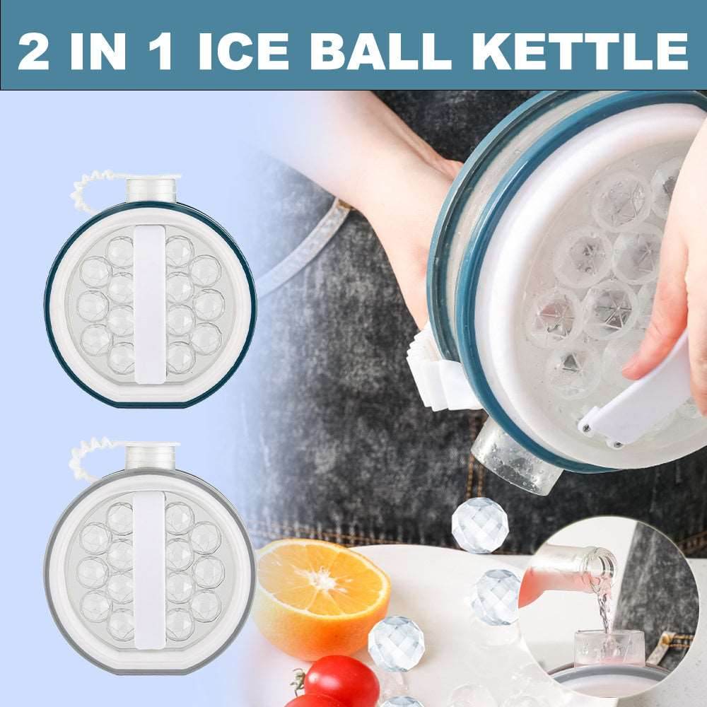 2 In 1 Portable Creative Ice Bottle Cold Kettle Household Ice Grid Frozen Ice Box Ice Cream Tools Bar Ice Ball Maker Kitchen Gadgets - Mubimart