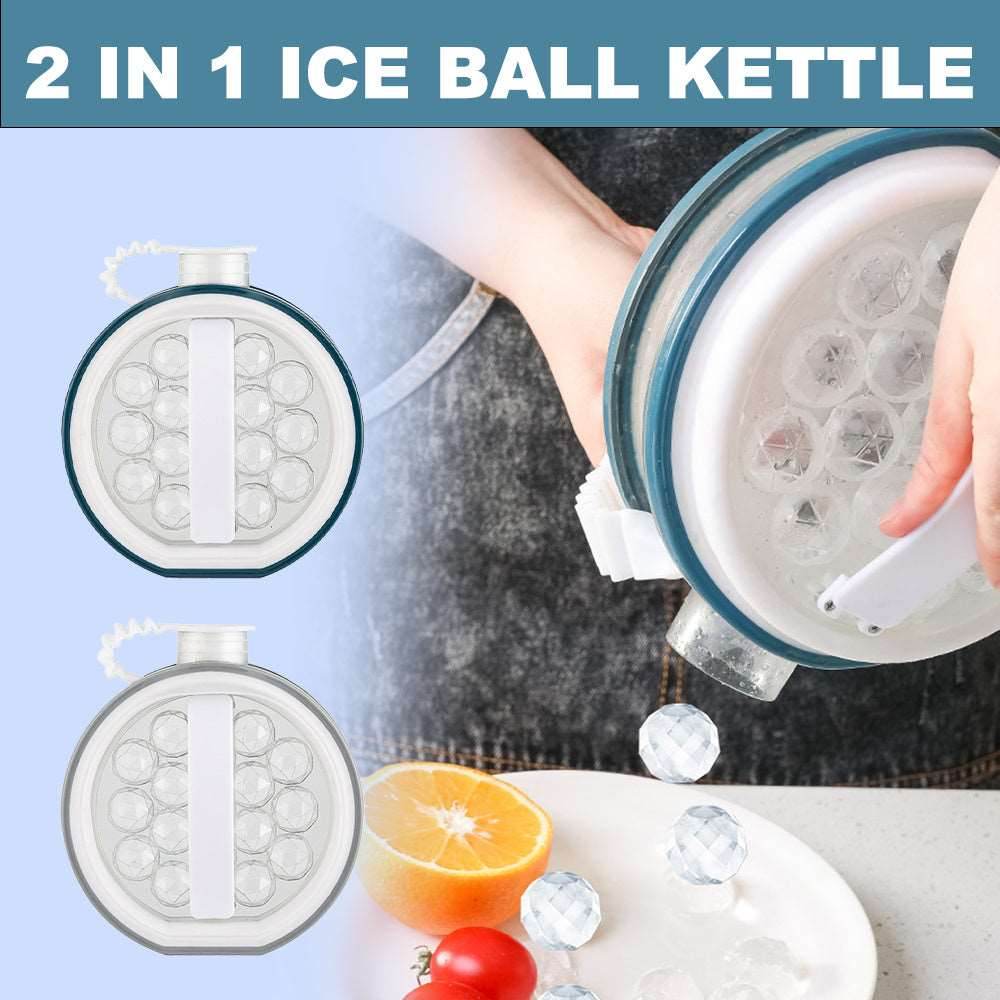 2 In 1 Portable Creative Ice Bottle Cold Kettle Household Ice Grid Frozen Ice Box Ice Cream Tools Bar Ice Ball Maker Kitchen Gadgets - Mubimart
