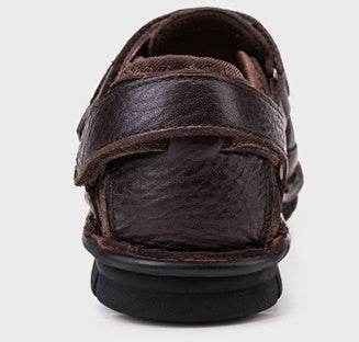 Yan Yang new summer leather sandals men Breathable leisure male non-slip sandals Baotou men sandals - Mubimart