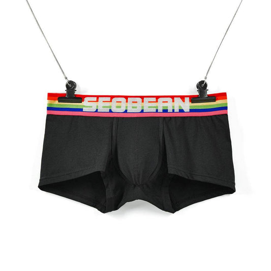 Men's Boxer Briefs Mid-low Waist Belly-contracting Boxer Briefs - Mubimart