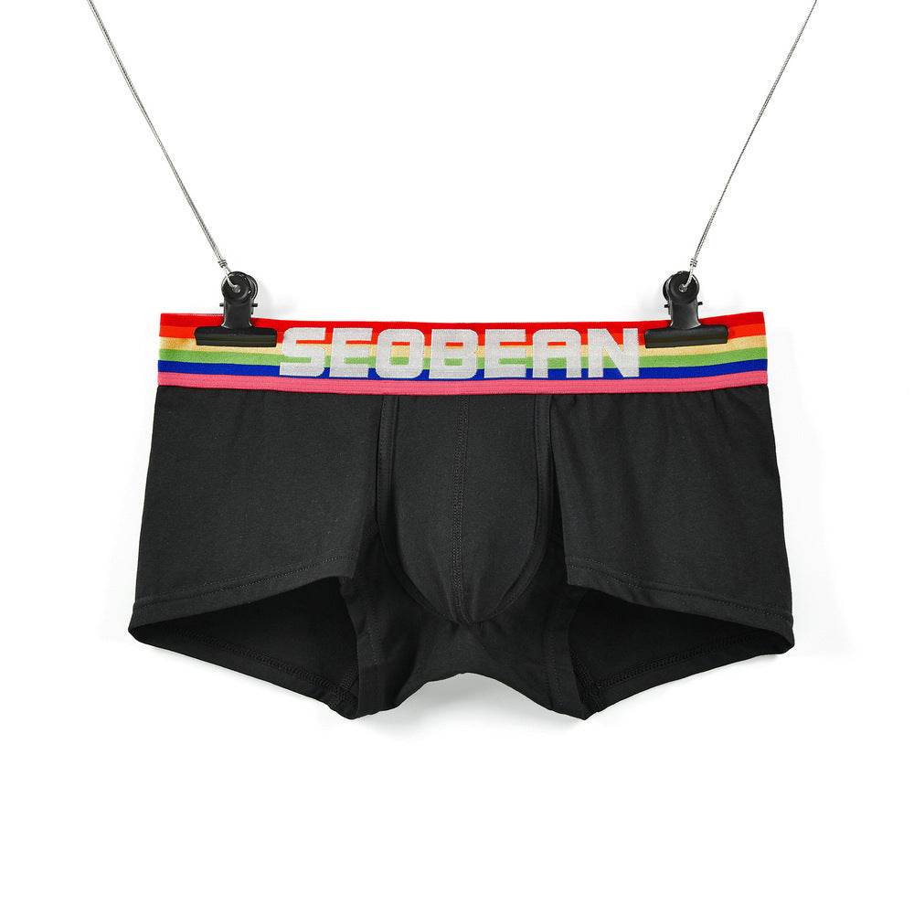 Men's Boxer Briefs Mid-low Waist Belly-contracting Boxer Briefs - Mubimart