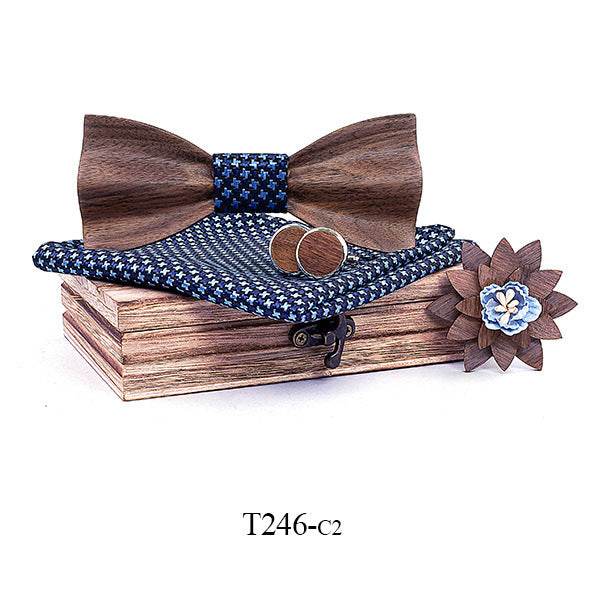 3D wood bow tie - Mubimart