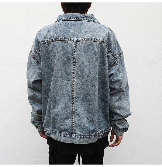 Loose denim jacket - Mubimart