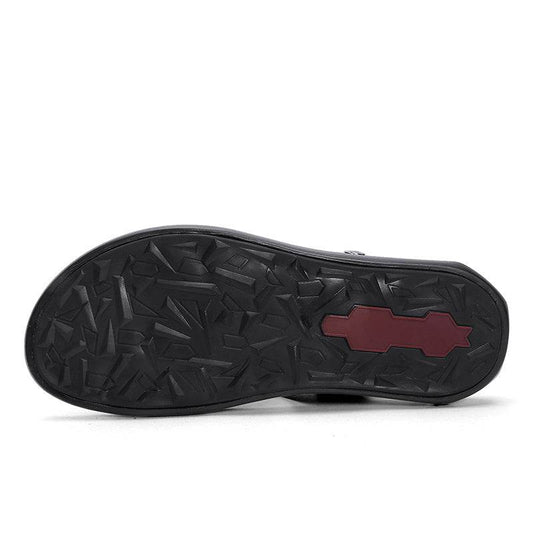 Summer casual breathable male leather sandals - Mubimart