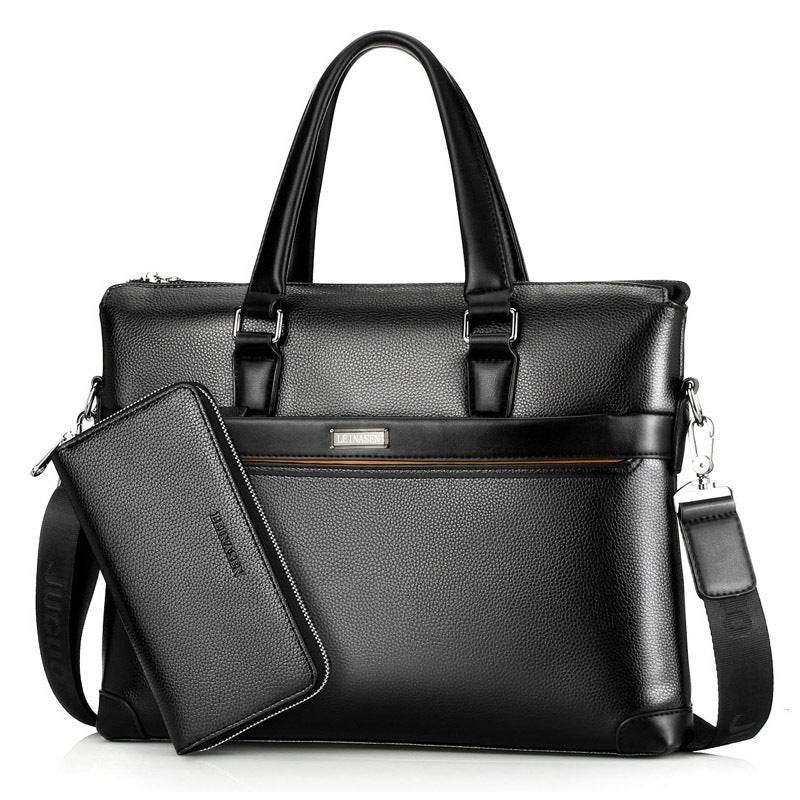 Men's diagonal handbag briefcase - Mubimart