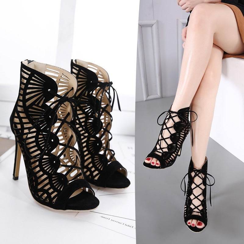 Lace high heels - Mubimart