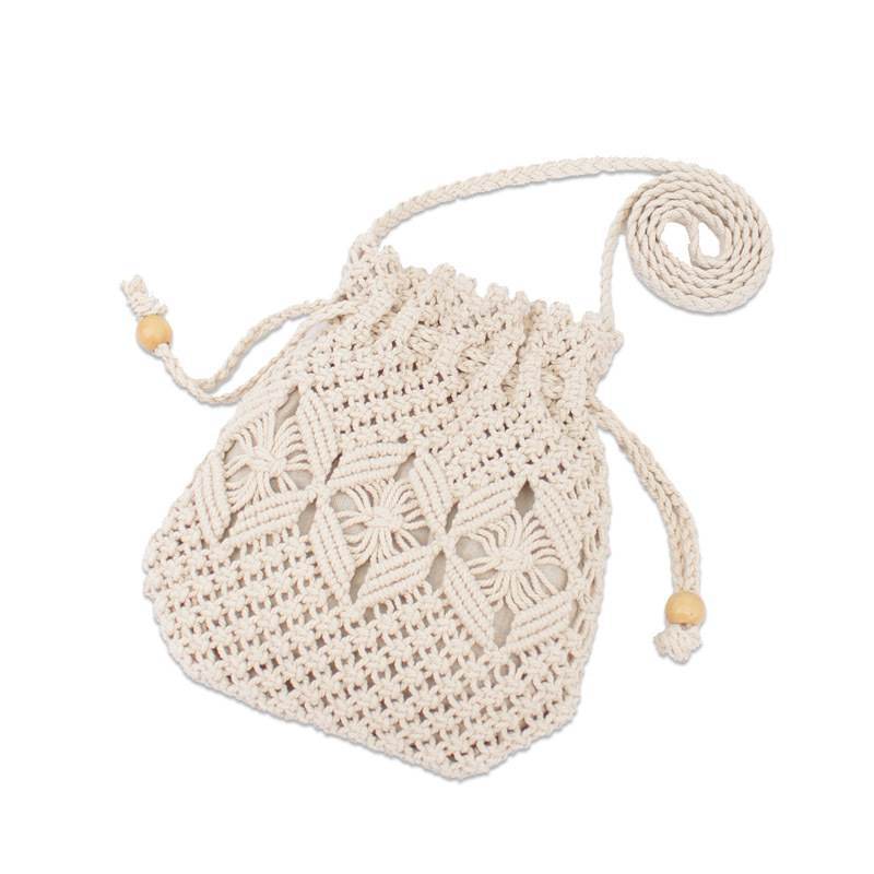 Knitted Tassel Bag Beach Women Bag woven Bag - Mubimart