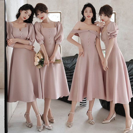 Simple Atmosphere Simple Small Daily Graduation Dress - Mubimart
