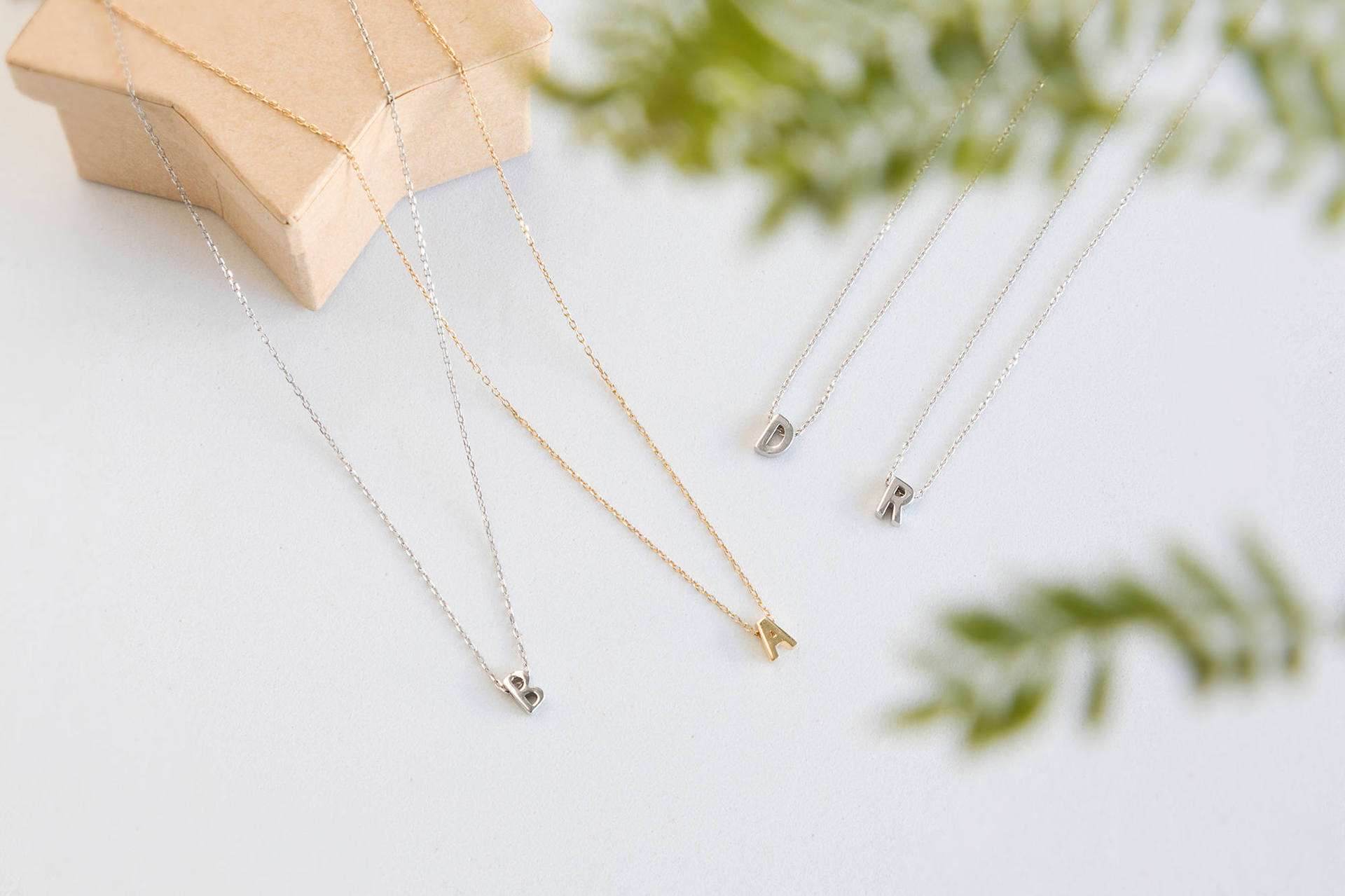 Fashion Tiny Initial Necklace Gold Silver Color Cut Letters Single Name Choker Necklace For Women Pendant - Mubimart