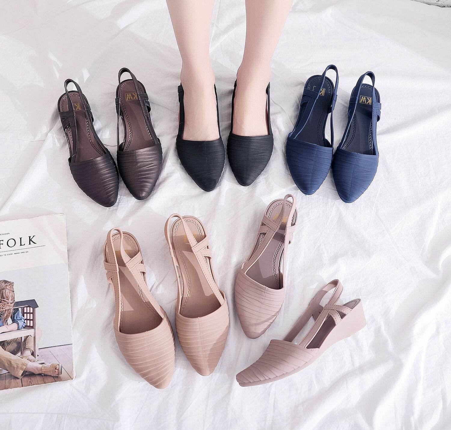 Women's wedge heel waterproof shoes - Mubimart