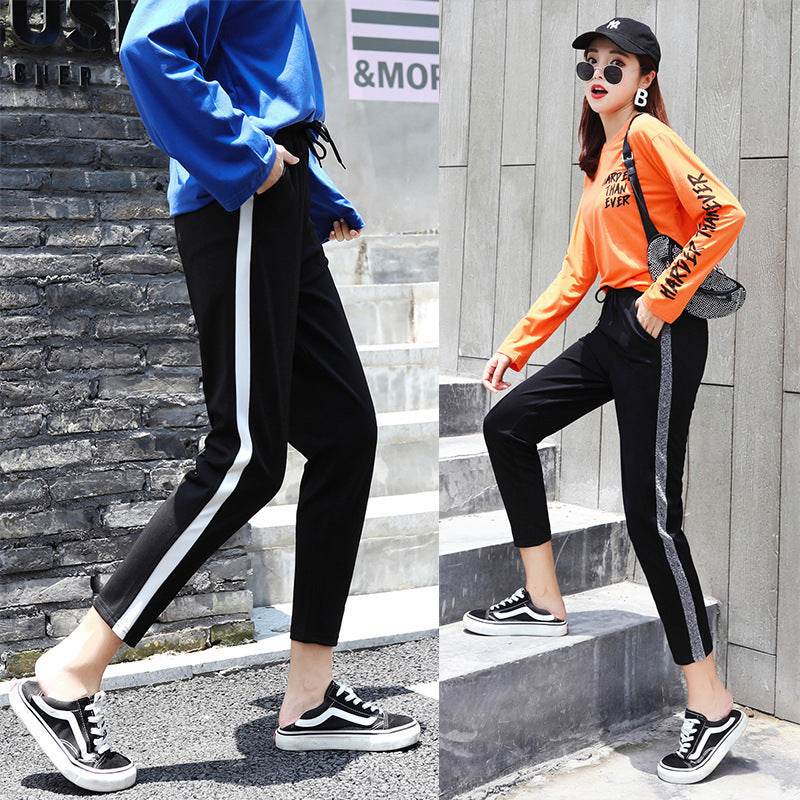 Student's Harem Pants loose body Pants Capris casual pants - Mubimart