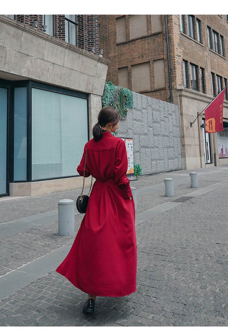 Waist shirt dress - Mubimart