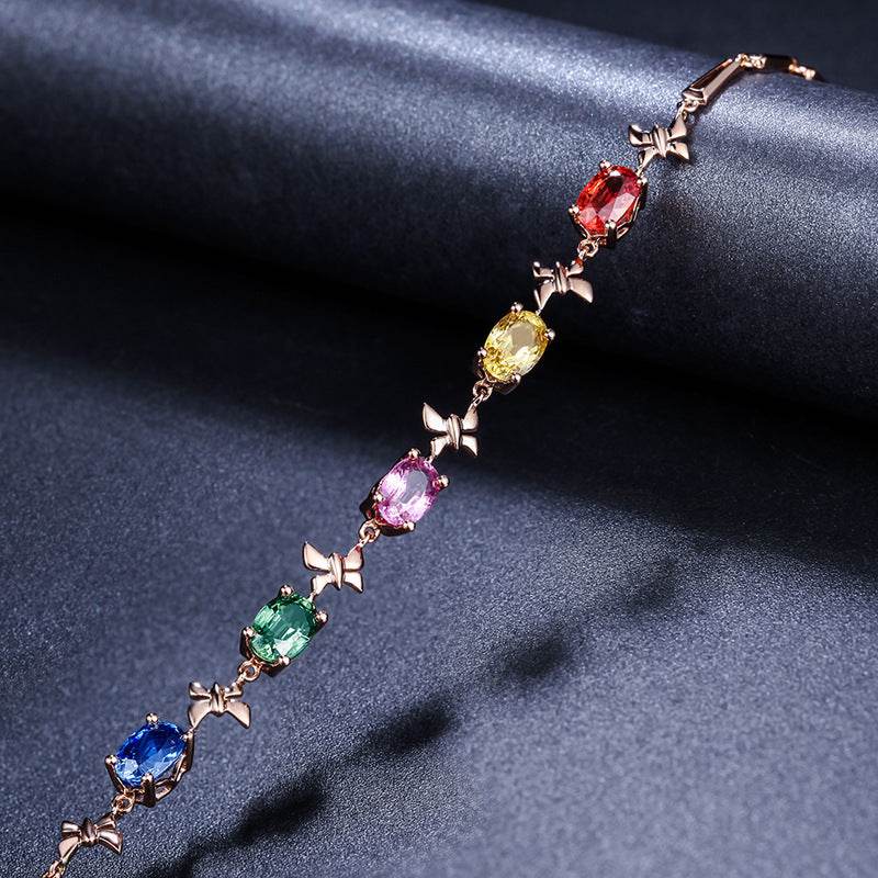 Colorful gemstone bracelet - Mubimart